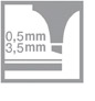 zvýrazňovač 0,5-3,5 mm