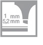 zvýrazňovač 1-5,2 mm