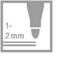 zvýrazňovač 1-2 mm