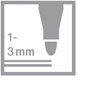 zvýrazňovač 1-3 mm