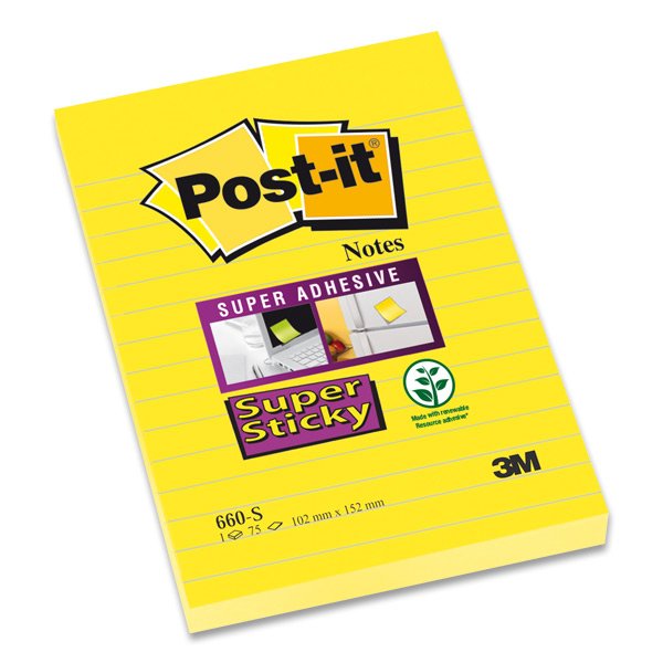 Samolepicí bloček 3M Post-it 660 Super Sticky
